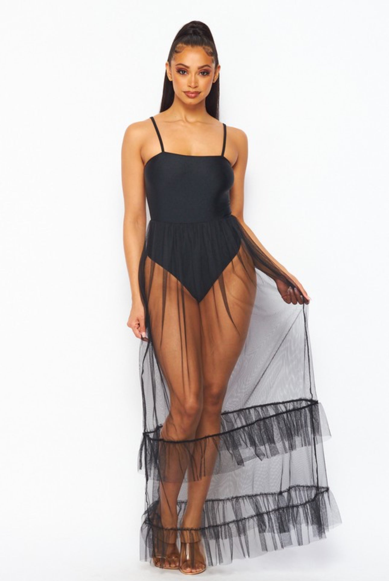 Ethereal Noir Bodysuit Dress