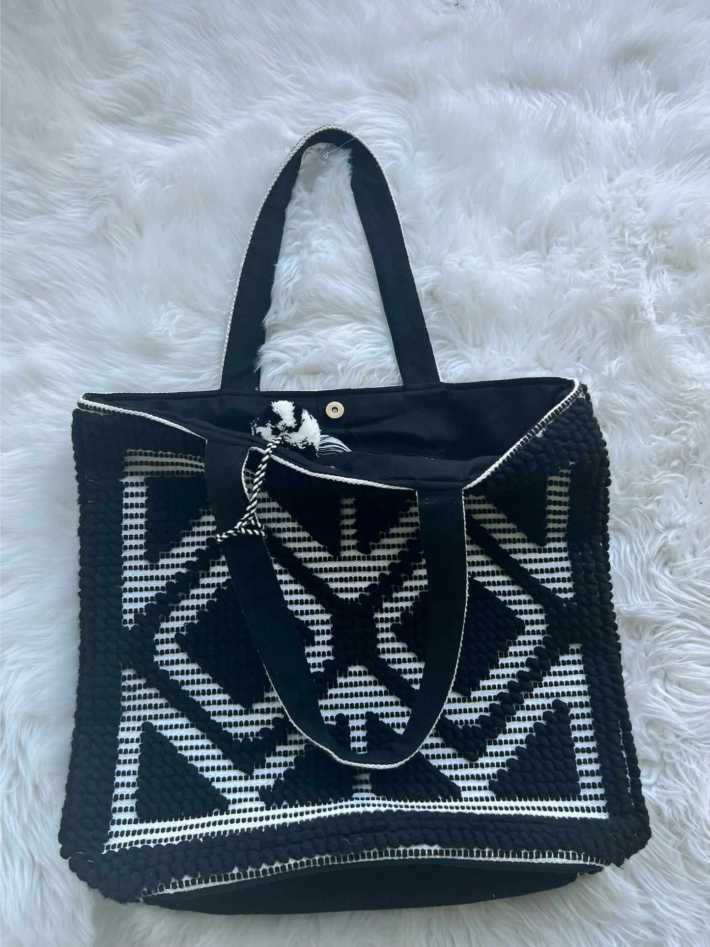 Boho Island Camel Thread Tote Bag