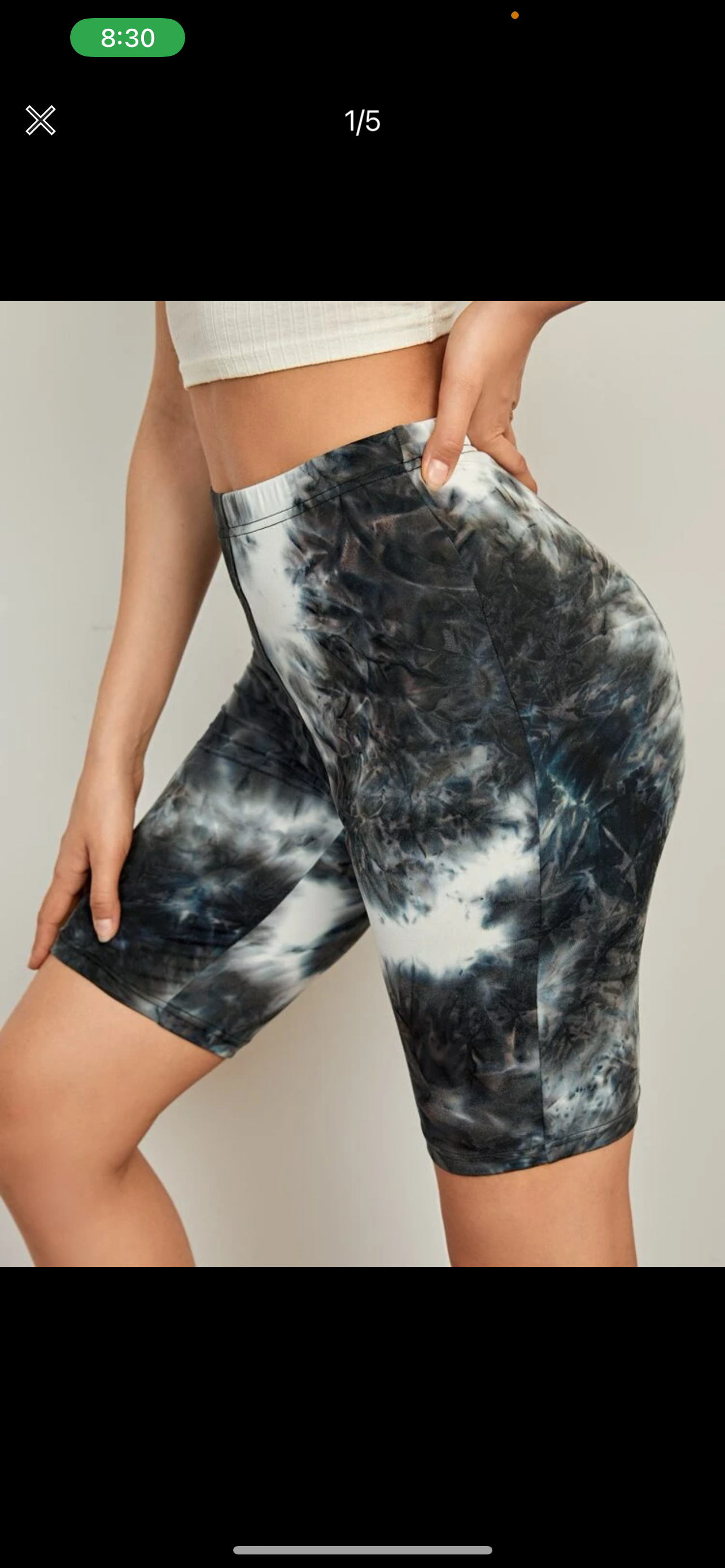 Stretchy Tie Dye Biker Short