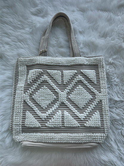 Boho Island Camel Thread Tote Bag