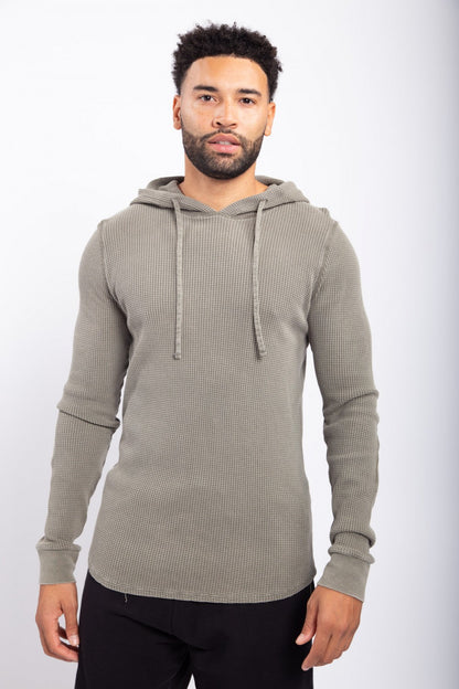 Hunk Waffle Knit Hoodie(mineral wash)