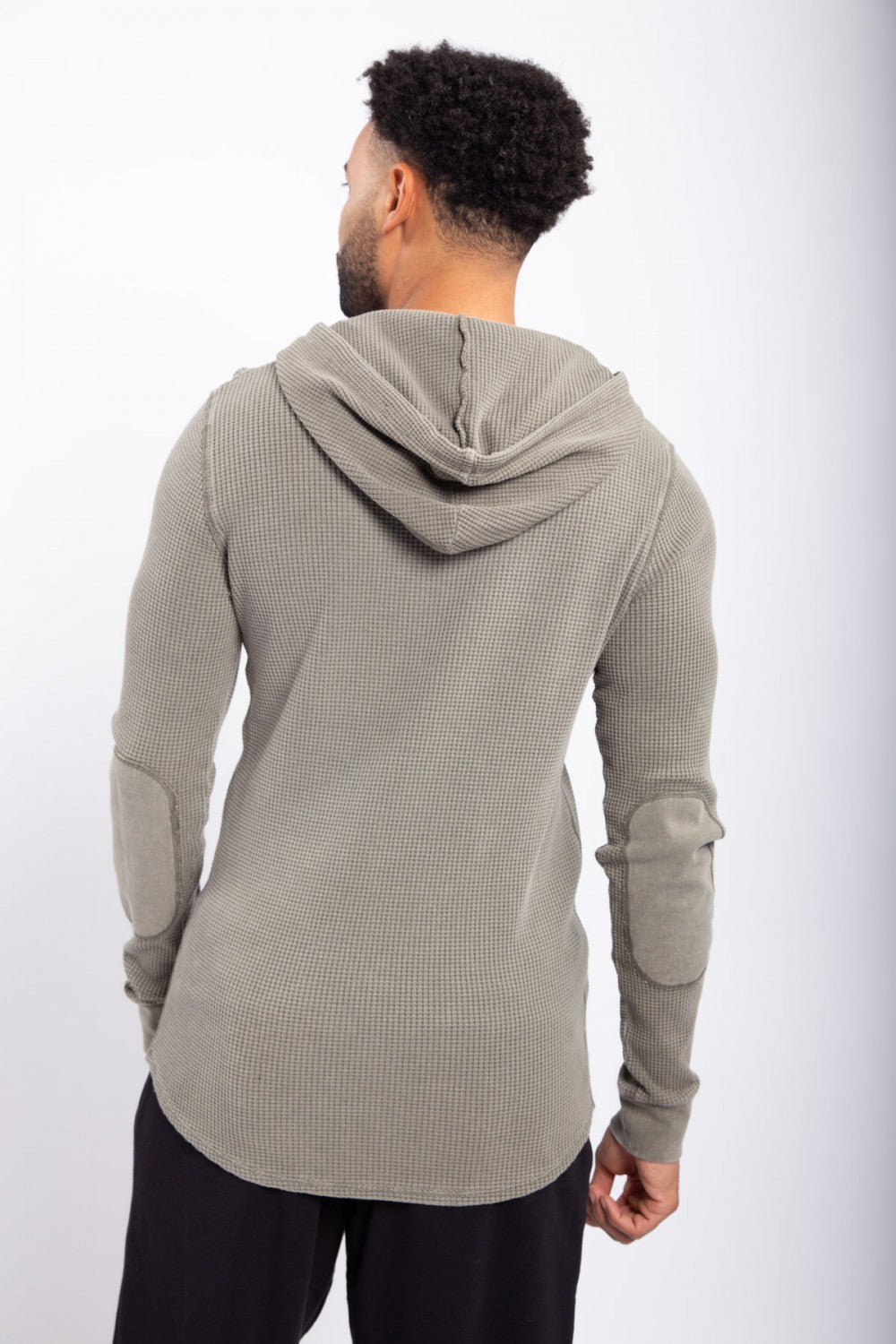 Hunk Waffle Knit Hoodie(mineral wash)