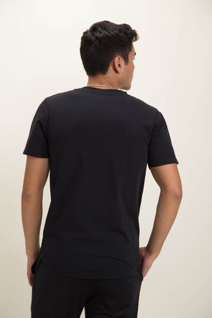 Men Pima Cotton Breathable Hem Tee