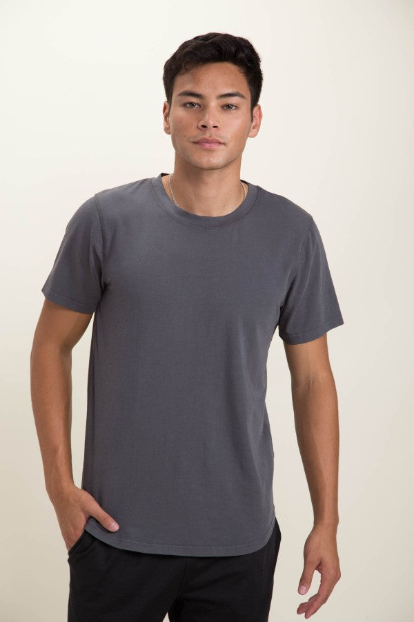 Men Pima Cotton Breathable Hem Tee